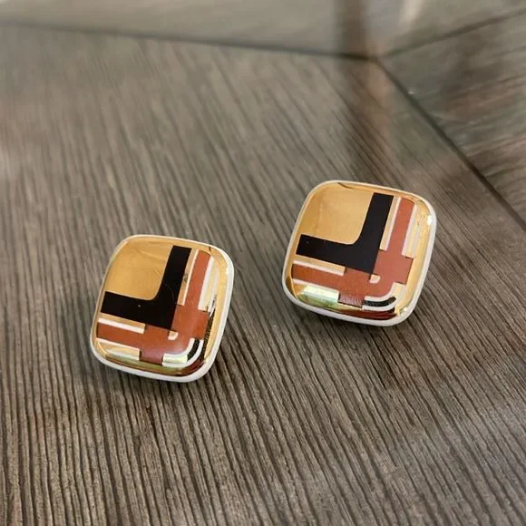 Vintage Avon 1987 “Porcelain Expressions” Diamond Shaped with Brown & Black - Picture 3 of 16